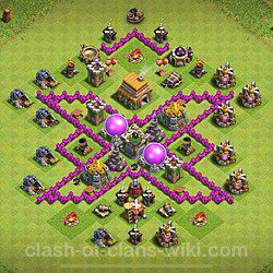 Base plan (layout), Town Hall Level 6 Troll / Funny (#7)