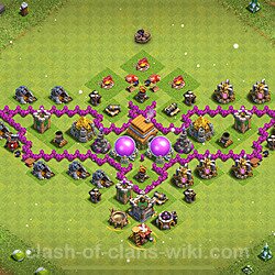 Base plan (layout), Town Hall Level 6 Troll / Funny (#8)