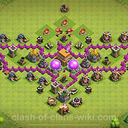 Base plan (layout), Town Hall Level 6 Troll / Funny (#8)