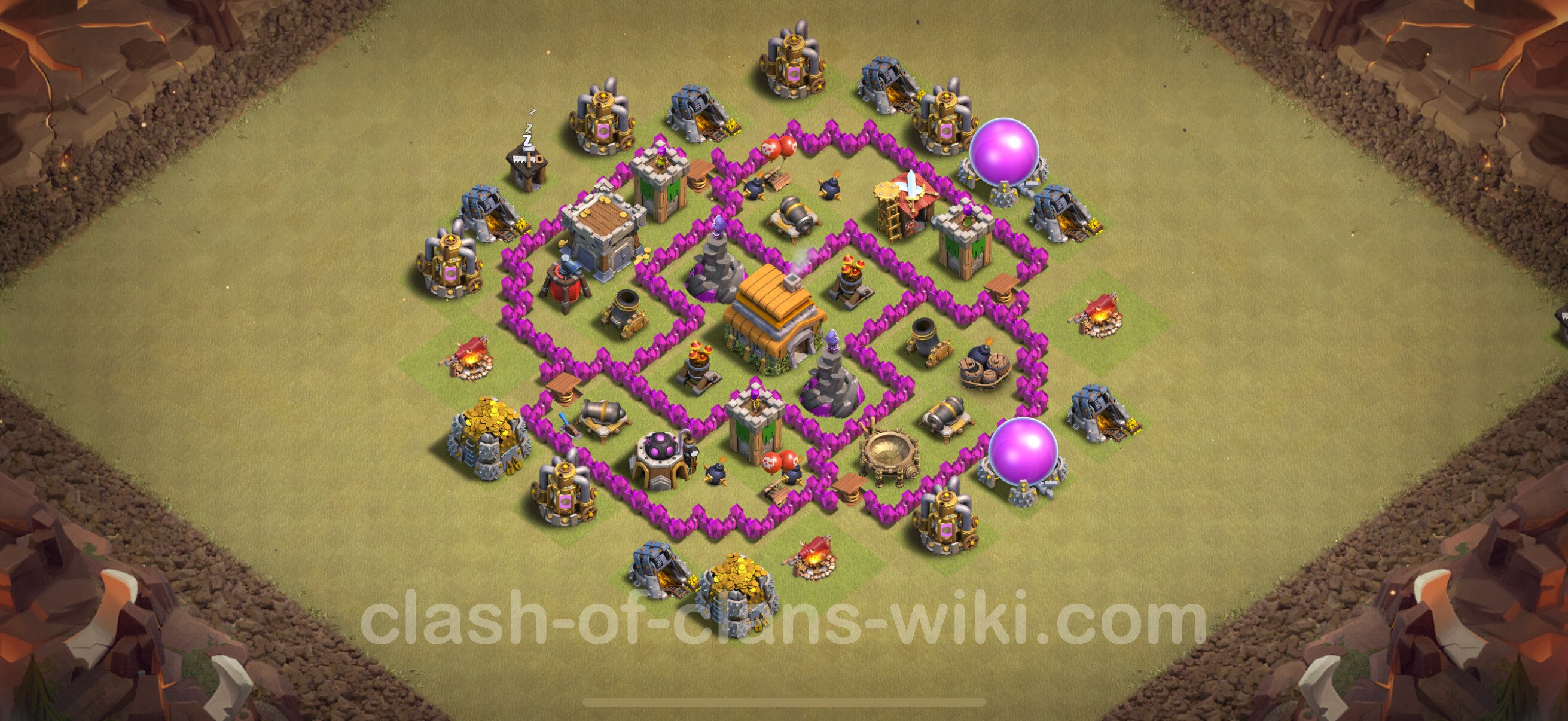 Clash Of Clans Th 6 War Base Town Hall Level 6 War Base