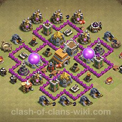 Base plan (layout), Town Hall Level 6 for clan wars (#1)
