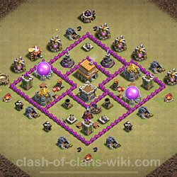 Base plan (layout), Town Hall Level 6 for clan wars (#10)