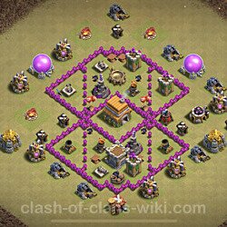 Base plan (layout), Town Hall Level 6 for clan wars (#11)