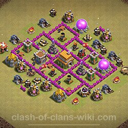 Die Base Rathaus LvL 6 für Clan Krieg (#1212)