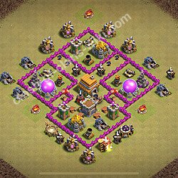 TH6 Anti 3 Stars War Base Plan with Link, Anti Everything, Copy Town Hall 6 CWL Design 2026, #1778