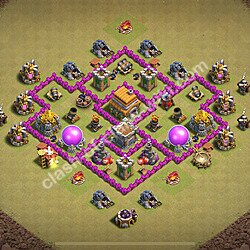 TH6 Anti 3 Stars War Base Plan with Link, Anti Everything, Copy Town Hall 6 CWL Design 2026, #1807
