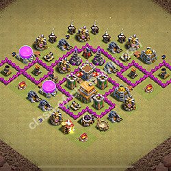 TH6 Max Levels War Base Plan with Link, Anti Everything, Copy Town Hall 6 CWL Design 2026, #2166