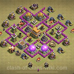 Base plan (layout), Town Hall Level 6 for clan wars (#23)