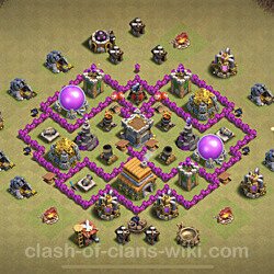 Base plan (layout), Town Hall Level 6 for clan wars (#24)