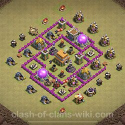 Base plan (layout), Town Hall Level 6 for clan wars (#25)