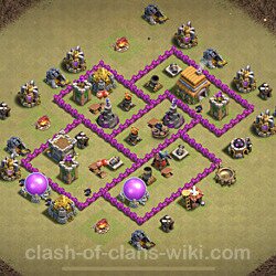 Base plan (layout), Town Hall Level 6 for clan wars (#26)