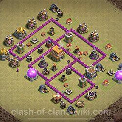 Base plan (layout), Town Hall Level 6 for clan wars (#30)