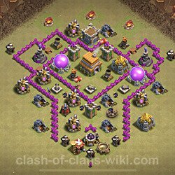 Base plan (layout), Town Hall Level 6 for clan wars (#36)