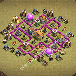 TH6 War Base Plan with Link, Anti Air, Copy Town Hall 6 CWL Design 2026, #38