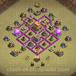 Base plan (layout), Town Hall Level 6 for clan wars (#4)