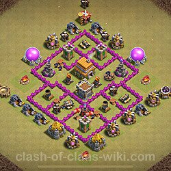 TH6 Anti 2 Stars War Base Plan with Link, Anti Air, Copy Town Hall 6 CWL Design, #47