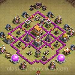 Base plan (layout), Town Hall Level 6 for clan wars (#48)