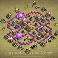 Base plan (layout), Town Hall Level 6 for clan wars (#5)