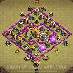 Base plan (layout), Town Hall Level 6 for clan wars (#50)