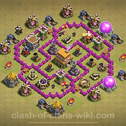 Base plan (layout), Town Hall Level 6 for clan wars (#52)