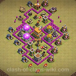 Base plan (layout), Town Hall Level 6 for clan wars (#54)