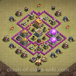 Base plan (layout), Town Hall Level 6 for clan wars (#8)