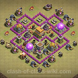 Base plan (layout), Town Hall Level 6 for clan wars (#9)