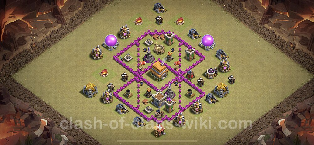 Die Clan War Base RH6 + Link, Anti 3 Sterne - COC Rathaus Level 6 Kriegsbase (CK / CW), #11