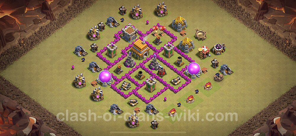 Die Anti 3 Sterne Clan War Base RH6 + Link, Anti Alles 2024 - COC Rathaus Level 6 Kriegsbase (CK / CW), #1186