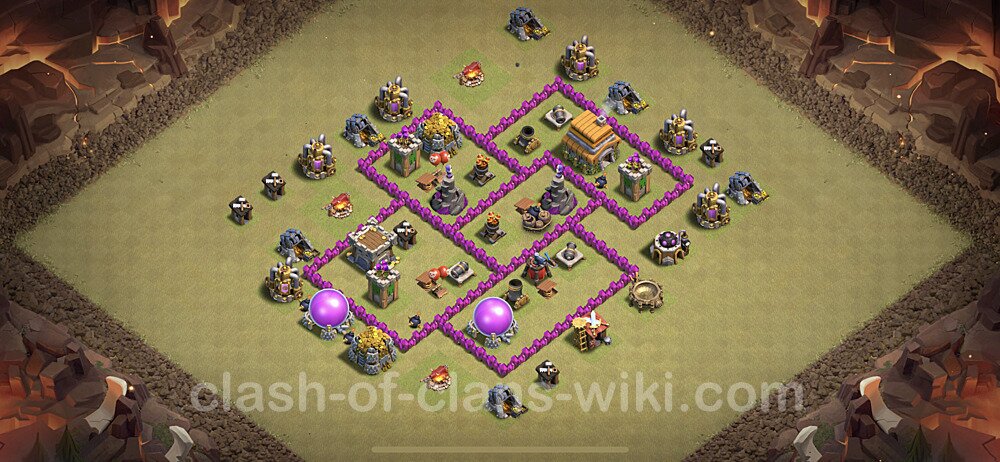Die Clan War Base RH6 + Link, Anti Alles - COC Rathaus Level 6 Kriegsbase (CK / CW), #26