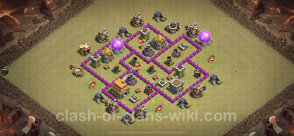 Die Clan War Base RH6 + Link, Anti Alles - COC Rathaus Level 6 Kriegsbase (CK / CW), #28