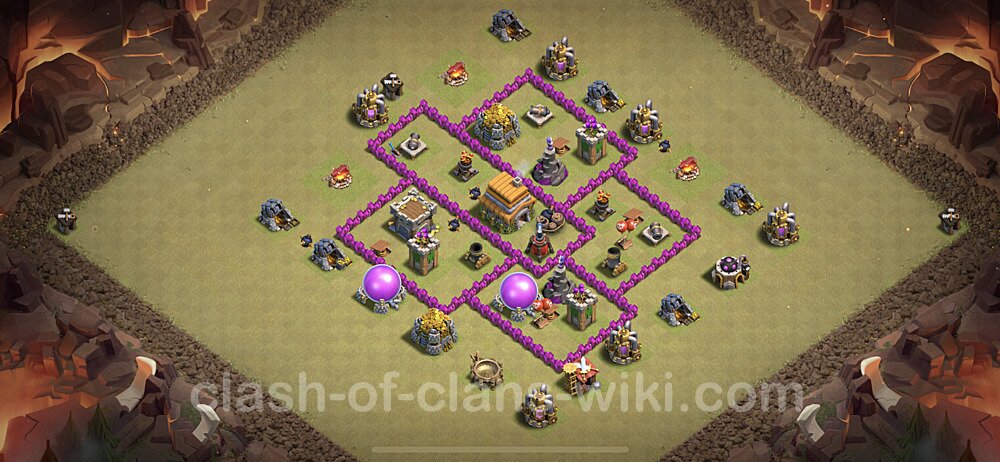Die Clan War Base RH6 + Link, Anti Alles - COC Rathaus Level 6 Kriegsbase (CK / CW), #29
