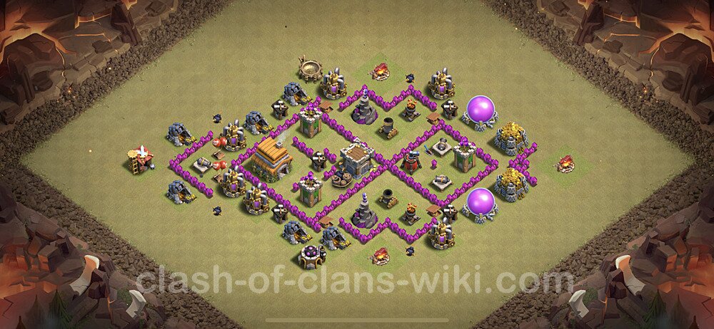 Die Clan War Base RH6 + Link, Anti Alles - COC Rathaus Level 6 Kriegsbase (CK / CW), #32