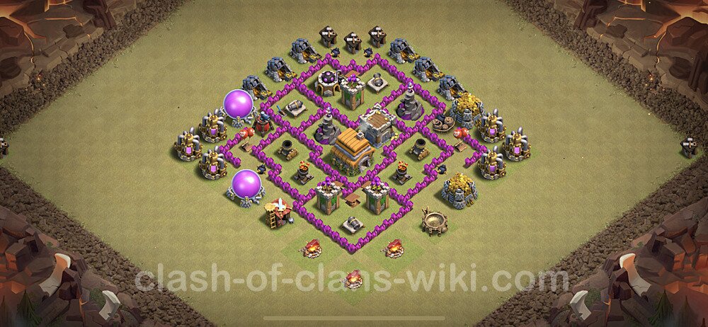 Die Clan War Base RH6 + Link, Anti Alles - COC Rathaus Level 6 Kriegsbase (CK / CW), #6