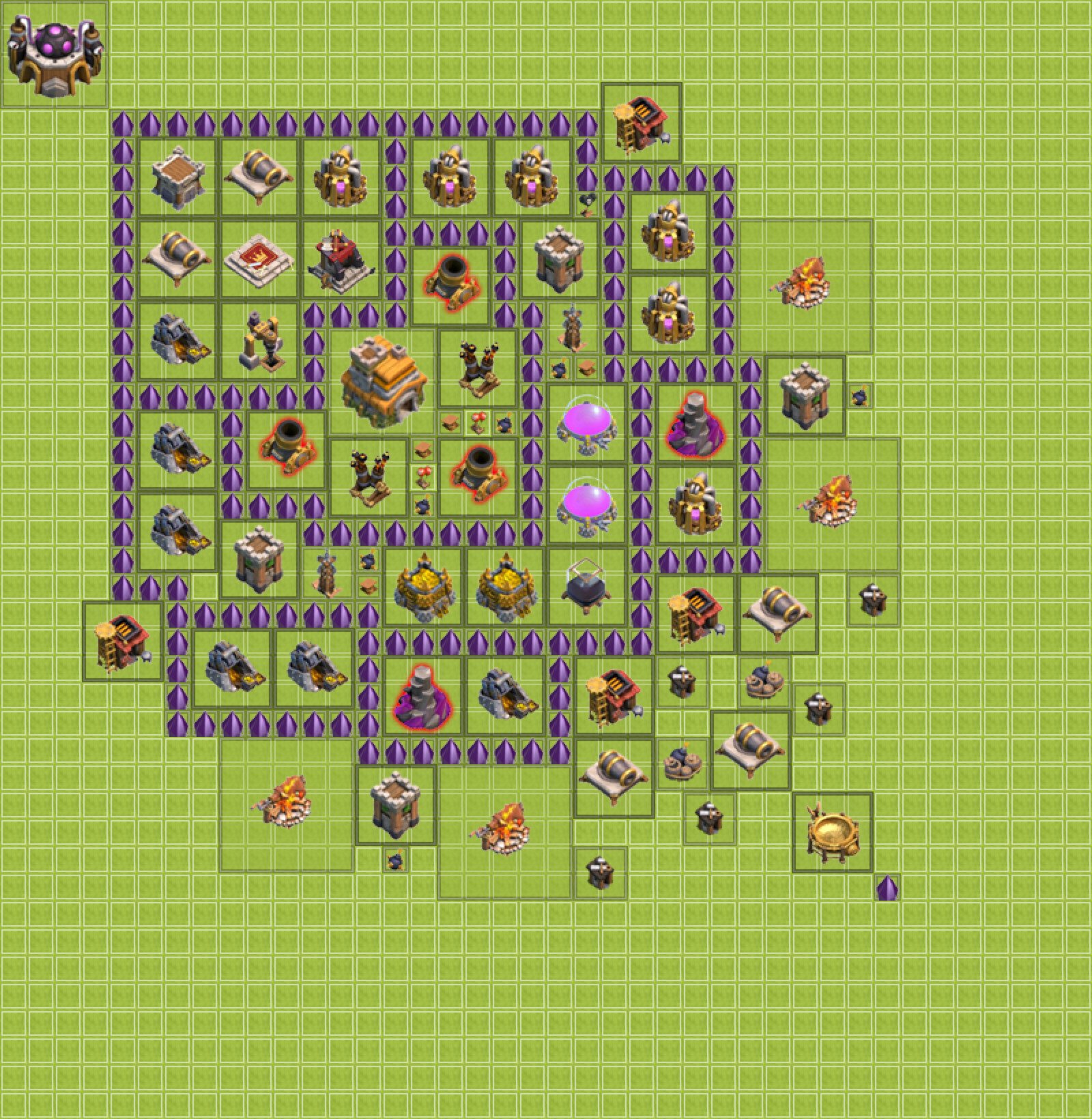 Base hdv 7 clash of clans