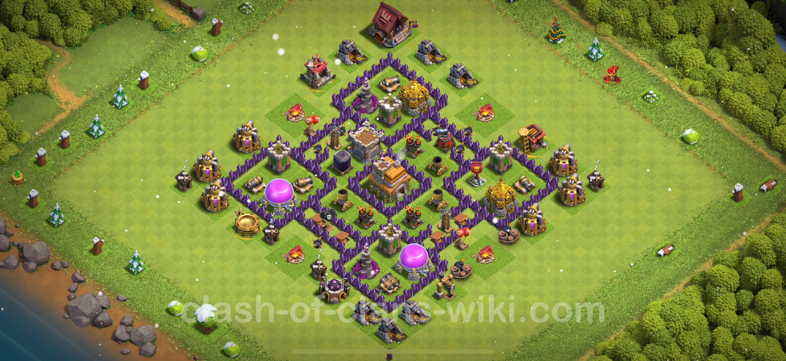 Best Town Hall 7 Base Copy Link Best Anti 2 Stars Base TH7 with Link, Hybrid 2022 - Town Hall Level 7