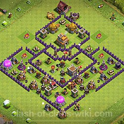Top Anti 3 Etoiles Base HDV 7 + Lien (Link) 2023 - Hôtel de Ville 7 Base Copier, #1005