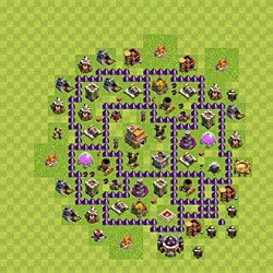 Base plan (layout), Town Hall Level 7 for trophies (defense) (#108)