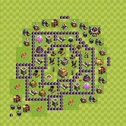 Base plan (layout), Town Hall Level 7 for trophies (defense) (#110)