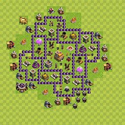 Base plan (layout), Town Hall Level 7 for trophies (defense) (#115)