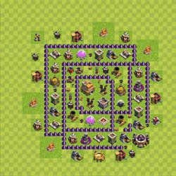 Base plan (layout), Town Hall Level 7 for trophies (defense) (#117)