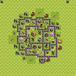 Base plan (layout), Town Hall Level 7 for trophies (defense) (#120)