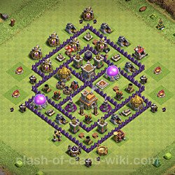 Base plan (layout), Town Hall Level 7 for trophies (defense) (#122)