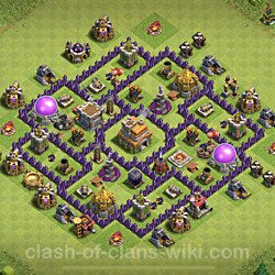 Base plan (layout), Town Hall Level 7 for trophies (defense) (#124)