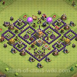 Base plan (layout), Town Hall Level 7 for trophies (defense) (#125)