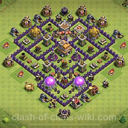 Base plan (layout), Town Hall Level 7 for trophies (defense) (#127)
