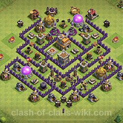 Base plan (layout), Town Hall Level 7 for trophies (defense) (#128)