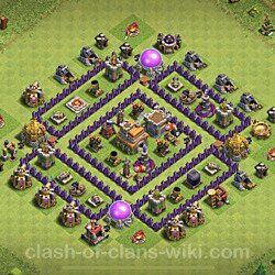 Base plan (layout), Town Hall Level 7 for trophies (defense) (#130)