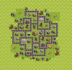 Base plan (layout), Town Hall Level 7 for trophies (defense) (#26)