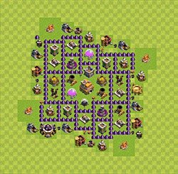 Base plan (layout), Town Hall Level 7 for trophies (defense) (#27)